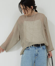 GALLARDAGALANTE | リネンメッシュプルオーバー(シャツ/ブラウス)