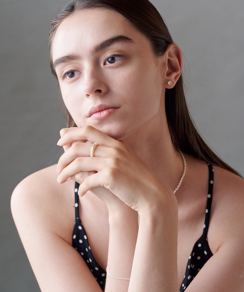 ALLURELLE（アリュレル）の「【ALLURELLE】淡水パールリング silver925 KNF-TP ※（リング・レディース・シルバー・S/M）」の5枚目の写真