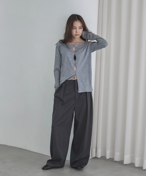 feepur(フェピュール)の「メニーホールボートシアーロンTee(Tシャツ/カットソー・レディース・ブラック/オフホワイト/グレー/オートミール・MEDIUM)」の8枚目の写真
