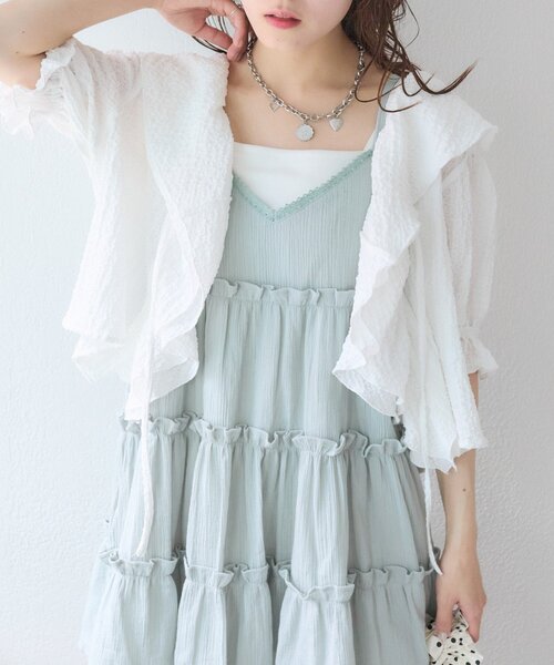 w closet レースティアードキャミ オフホワイト 予約]レースティアードキャミワンピース/オフホワイト – Lumier