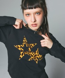 X-girl | LEOPARD STAR L/S BABY TEE(Tシャツ/カットソー)