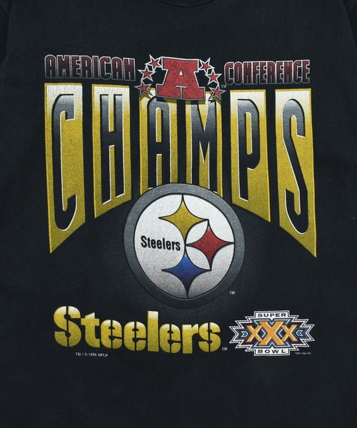 LABORATORY R(ラボラトリーアール)の「【ヴィンテージ古着】90’s SALEM “NFL Pittsburgh steelers” ホッケー Tシャツ USA製(Tシャツ/カットソー・メンズ・ブラック・LARGE)」の9枚目の写真