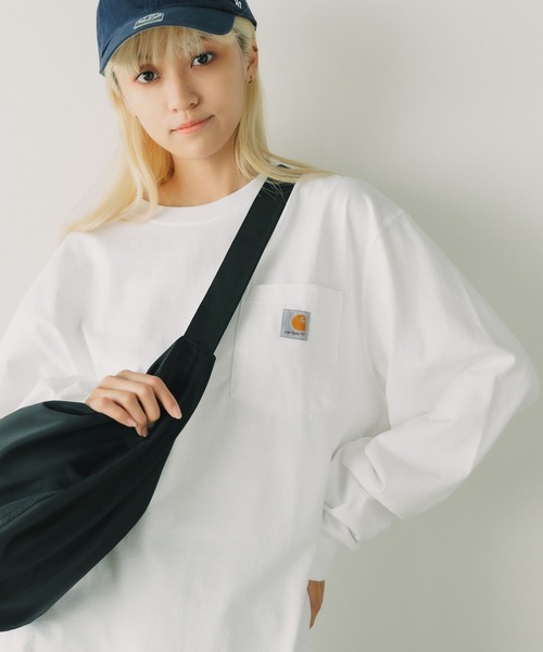 Carhartt(カーハート)の「Carhartt/カーハート WORKER POCKET LS T-SHIRTS ロングスリーブT ビッグシルエット 長袖 ロンT 秋服 2026年秋冬(Tシャツ/カットソー・メンズ・チャコール/ヘザーグレー/ブラック/バーガンディー/ダークブラウン/ホワイト/ネイビー・S/L/M/XL)」の2枚目の写真