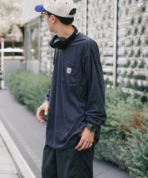 Carhartt(カーハート)の「Carhartt/カーハート WORKER POCKET LS T-SHIRTS ロングスリーブT ビッグシルエット 長袖 ロンT 秋服 2026年秋冬(Tシャツ/カットソー・メンズ・チャコール/ヘザーグレー/ブラック/バーガンディー/ダークブラウン/ホワイト/ネイビー・S/L/M/XL)」の16枚目の写真