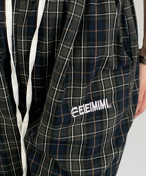 SHEPP（シープ）の「ワンポイントダブルウエストチェックパンツ（スラックス・レディース・グレー・M/L）」の10枚目の写真