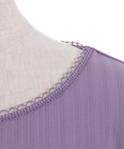 axes femme(アクシーズファム)の「カラーチュールレースプルオーバー(Tシャツ/カットソー・レディース・パープル/ブラック/キナリ/グリーン・FREE)」の18枚目の写真