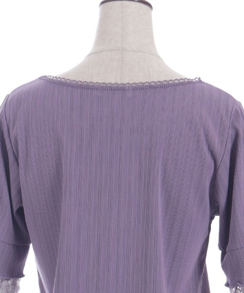 axes femme(アクシーズファム)の「カラーチュールレースプルオーバー(Tシャツ/カットソー・レディース・パープル/ブラック/キナリ/グリーン・FREE)」の20枚目の写真