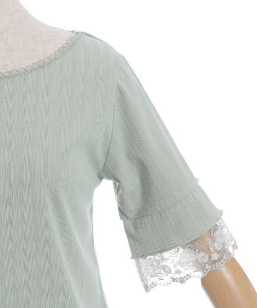 axes femme(アクシーズファム)の「カラーチュールレースプルオーバー(Tシャツ/カットソー・レディース・パープル/ブラック/キナリ/グリーン・FREE)」の16枚目の写真