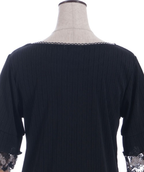 axes femme(アクシーズファム)の「カラーチュールレースプルオーバー(Tシャツ/カットソー・レディース・パープル/ブラック/キナリ/グリーン・FREE)」の10枚目の写真