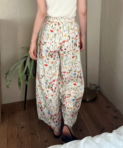 Dolce & Gabbana フラワー ワイドパンツ マルチカラー Dolce & Gabbana フラワー ワイドパンツ マルチカラー ボトムス