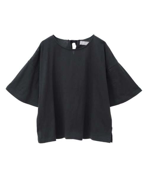 LOGEMENT DE CLAIRE(ロジュモンドクレール)の「バックリボン5分袖プルオーバー(Tシャツ/カットソー・レディース・ブラック/オフホワイト/ブルー・FREE)」の5枚目の写真