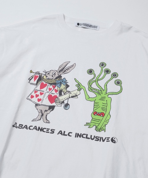 BACANCES ALL INCLUSIVE（バカンサスオールインクルーシブ）の「BLC S/S T [ALC RABBIT]（Tシャツ/カットソー・メンズ・ホワイト/ネイビー・L/XL）」の9枚目の写真