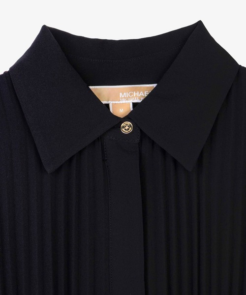 送料関税込☆MICHAEL MICHAEL KORS ロゴ シャツワンピース セール】LOGO ロングスリーブ シャツドレス（シャツワンピース