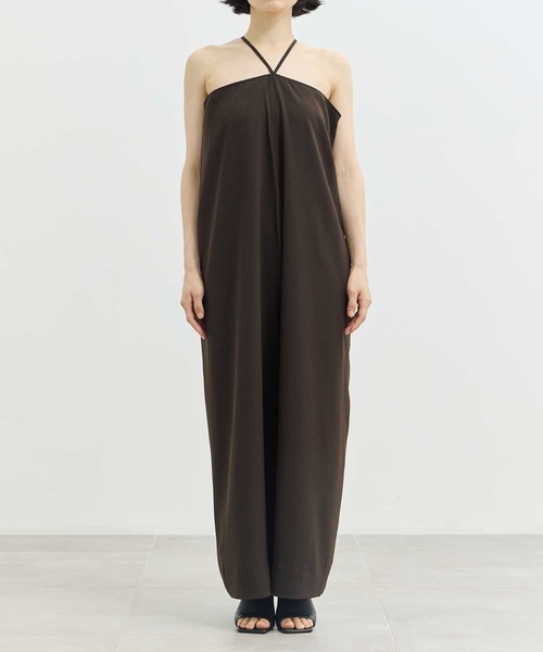 louren（ローレン ）の「《ZOZOTOWN限定》【Louren/ローレン】drape wide all in one/ドレープワイドオールインワン（つなぎ/オールインワン・レディース・ダークブラウン・SMALL/MEDIUM）」の4枚目の写真
