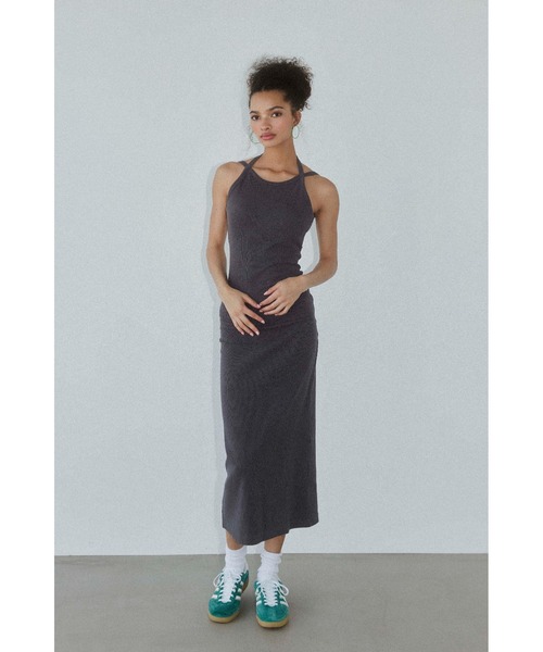 アリシアスタン ウェルネス ワンピース ALEXIA STAM - ALEXIA STAM Wellness Rib Dress Blackの通販 by