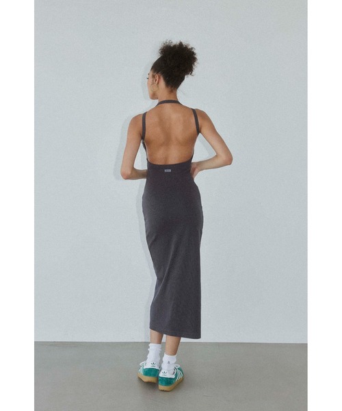 アリシアスタン ウェルネス ワンピース Wellness Open Back Rib Long Dress /パッドinオープンバック