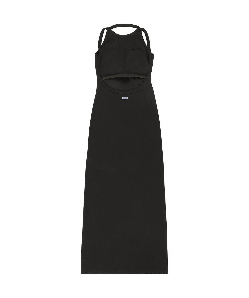 ALEXIA STAM(アリシアスタン)の「Wellness Open Back Rib Long Dress /パッドinオープンバックロングドレス(ワンピース・レディース・チャコールグレー/テラコッタ/サンドベージュ/ブラック/カーキ・S/M/L)」の21枚目の写真