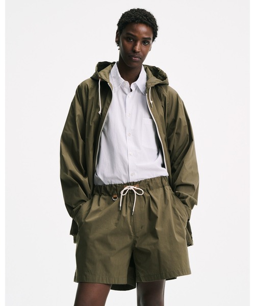 SOPHNET.(ソフネット)の「LIGHT POPLIN ZIP-UP HOODIE(ブルゾン・メンズ・カーキ/ブラック・3/1/2/4/5)」の3枚目の写真