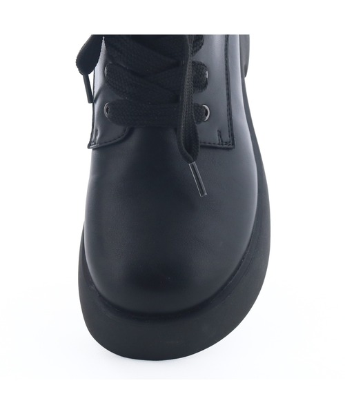 byあしながおじさん(バイアシナガオジサン)の「厚底レースアップブーツ 8710617(ブーツ・レディース・アイボリー/ダークベージュ/ブラック・S/M/L/LL)」の18枚目の写真