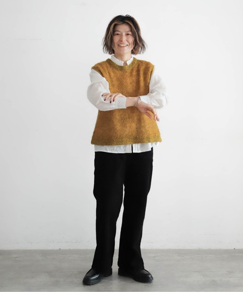 NOMBRE IMPAIR（ノンブルアンペール）の「モヘヤレイヤード　リバーシブルベスト（ベスト・レディース・イエロー/パープル・FREE）」の13枚目の写真