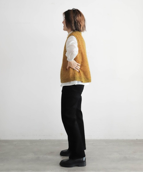 NOMBRE IMPAIR（ノンブルアンペール）の「モヘヤレイヤード　リバーシブルベスト（ベスト・レディース・イエロー/パープル・FREE）」の14枚目の写真