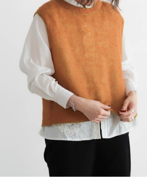 NOMBRE IMPAIR（ノンブルアンペール）の「モヘヤレイヤード　リバーシブルベスト（ベスト・レディース・イエロー/パープル・FREE）」の20枚目の写真