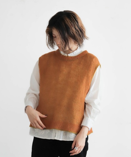 NOMBRE IMPAIR（ノンブルアンペール）の「モヘヤレイヤード　リバーシブルベスト（ベスト・レディース・イエロー/パープル・FREE）」の19枚目の写真