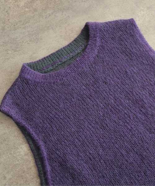 NOMBRE IMPAIR（ノンブルアンペール）の「モヘヤレイヤード　リバーシブルベスト（ベスト・レディース・イエロー/パープル・FREE）」の21枚目の写真