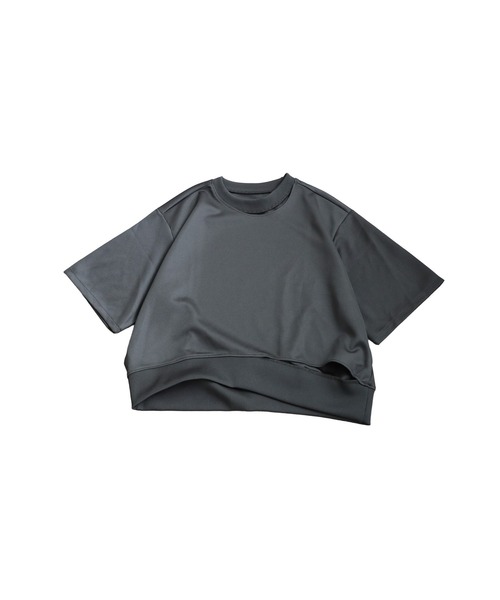 antiqua(アンティカ)の「アシメネックトップス(Tシャツ/カットソー・レディース・ベージュ/ブラック/ブルー系その他/グレー・ONESIZE)」の8枚目の写真