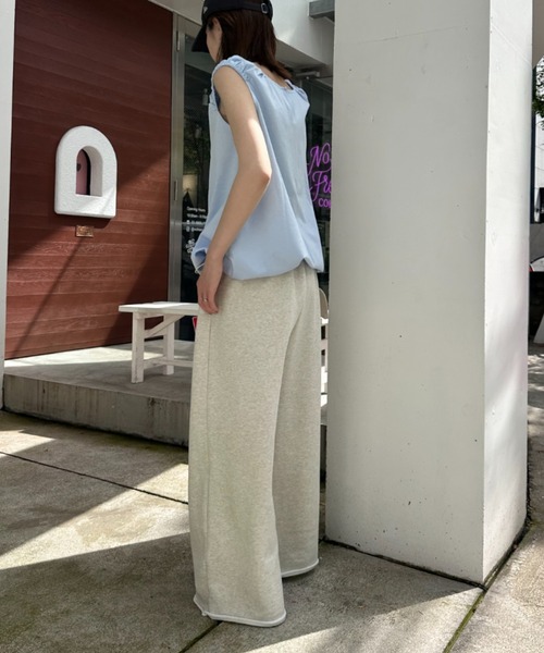 CIAOPANIC TYPY（チャオパニックティピー）の「ギャザードロストノースリーブブラウスTee（Tシャツ/カットソー・レディース・レッド/オフホワイト/サックスブルー/ブラック・ONE SIZE）」の21枚目の写真