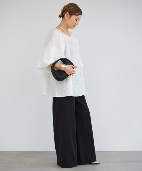 Deuxieme Classe(ドゥーズィエムクラス)の「*Effortless パンツ(その他パンツ・レディース・ブラック/カーキ・34/36/38)」の7枚目の写真