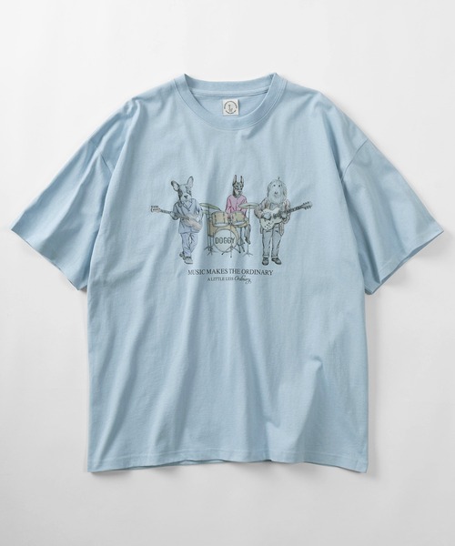 make a ray!(メイク ア レイ!)の「【84】フロント&バック アニマル スケッチ グラフィック 半袖Tシャツ/オーバーサイズ(Tシャツ/カットソー・メンズ・ホワイト系その他/ラベンダー/サックスブルー/ホワイト・M/L)」の13枚目の写真