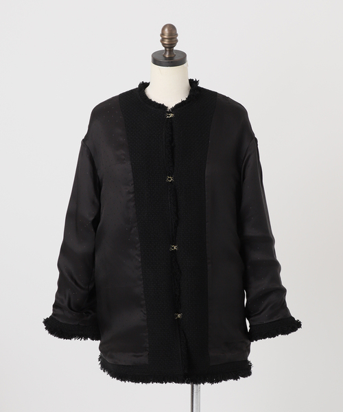 JOURNALSTANDARD GIOLICAツイードBIGジャケット GIOLICAツイードBIGジャケット（ノーカラージャケット）｜journal