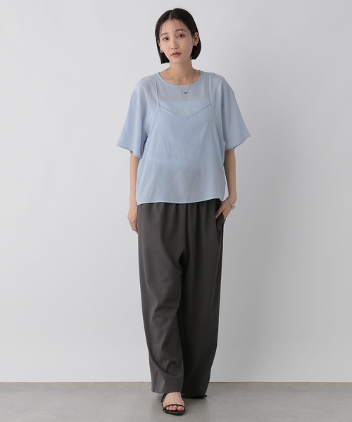 LOWRYS FARM(ローリーズファーム)の「キャミ2Pセットシャツ 572737(シャツ/ブラウス・レディース・ブラック/アイボリー/ブルー・FREE)」の6枚目の写真