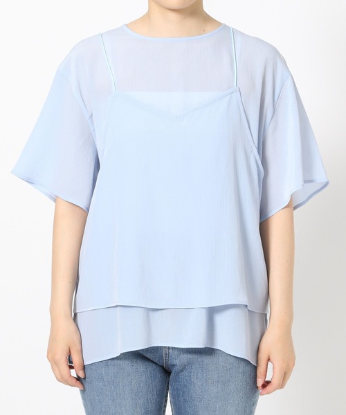 LOWRYS FARM(ローリーズファーム)の「キャミ2Pセットシャツ 572737(シャツ/ブラウス・レディース・ブラック/アイボリー/ブルー・FREE)」の8枚目の写真