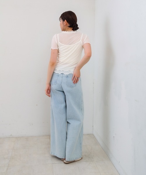 Bab(バブ)の「メローキャミセットトップス(Tシャツ/カットソー・レディース・杢グレー/ライトブルー/ライトグリーン/オフホワイト・M)」の14枚目の写真