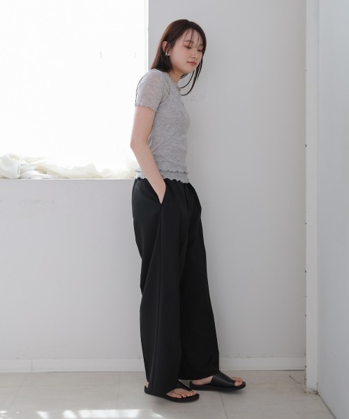 Bab(バブ)の「メローキャミセットトップス(Tシャツ/カットソー・レディース・杢グレー/ライトブルー/ライトグリーン/オフホワイト・M)」の20枚目の写真