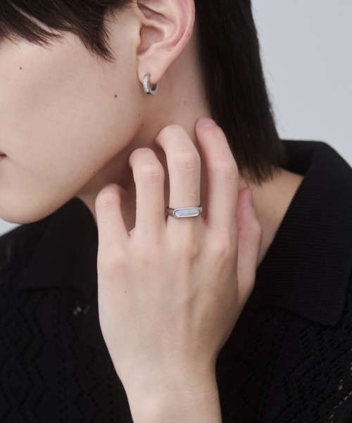 WYZ surgical stainless(ダブリューワイジィーサージカルステンレス)の「【 金属アレルギー対応 】印台リング サージカルステンレス(リング・メンズ・シルバー/ブラック・18号/16号/20号)」の18枚目の写真