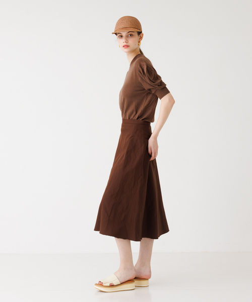 DESIGNWORKS(デザインワークス)の「リネンフレアスカート(スカート・レディース・ブラウン/グリーン・36/38)」の10枚目の写真