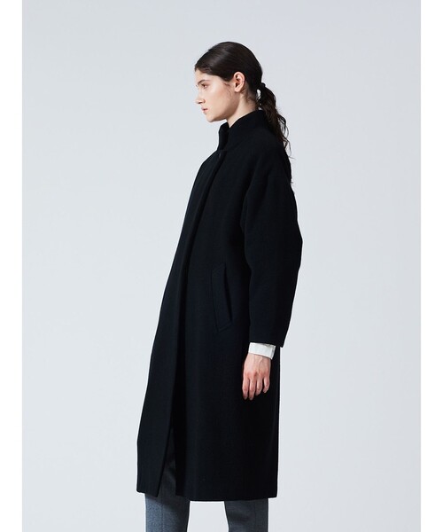 セール】mizuiro ind ウールブレンドスタンドカラーコート（その他