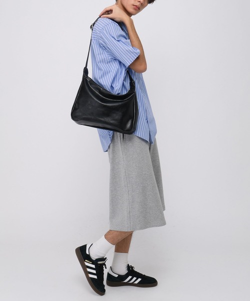 LAND MUSEUM（ランドミュージアム）の「LAND MUSEUM／レザークロスBAG（ショルダーバッグ・メンズ・ブラック・ONE SIZE）」の12枚目の写真