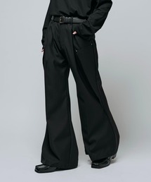 Lui's | 【Neucon/ニューコン】サイドラップワイドフレアTRスラックスパンツ(スラックス)