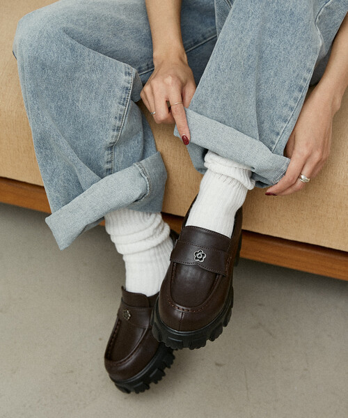 MARY QUANT × PUBLUX/マリークワント フラワーモチーフ 厚底