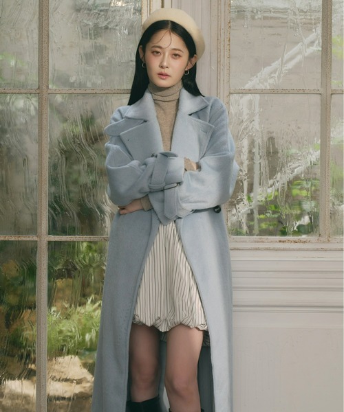 ダブルシャギーロングコート（ステンカラーコート）｜Olu.（オルドット