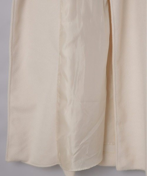 Olu.(オルドット)の「ダブルシャギーロングコート(ステンカラーコート・レディース・ブルー/アイボリー/ブラック・0/1)」の13枚目の写真