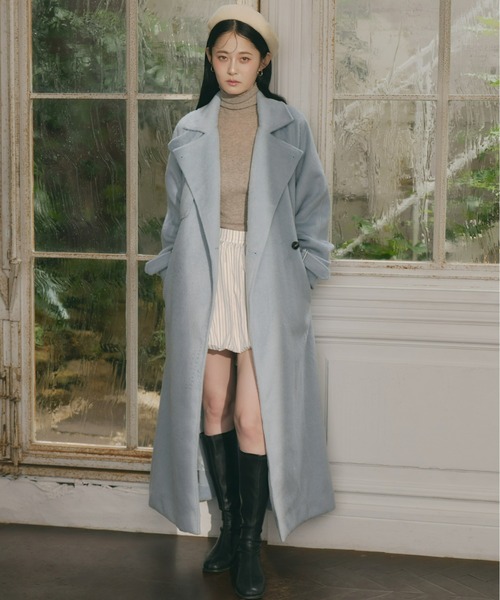 ダブルシャギーロングコート（ステンカラーコート）｜Olu.（オルドット