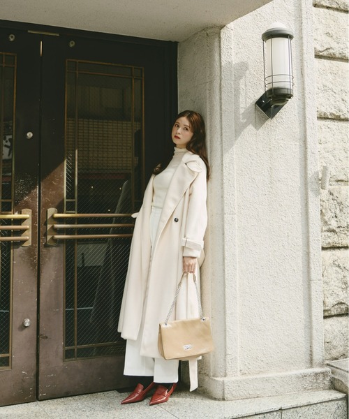 ダブルシャギーロングコート（ステンカラーコート）｜Olu.（オルドット