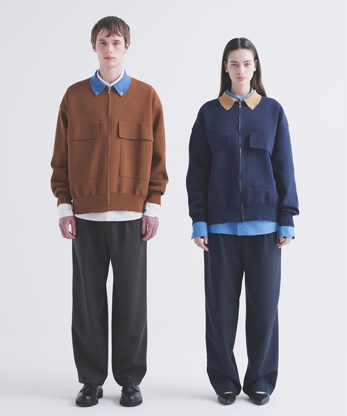 CULLNI（クルニ）の「Glen Check 3Tuck Semi Wide Pants（スラックス・メンズ・ブラウン/ネイビー・2/1/0）」の3枚目の写真