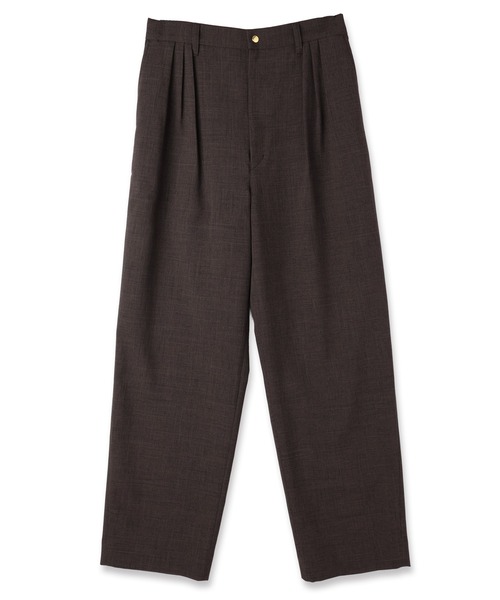 CULLNI（クルニ）の「Glen Check 3Tuck Semi Wide Pants（スラックス・メンズ・ブラウン/ネイビー・2/1/0）」の5枚目の写真