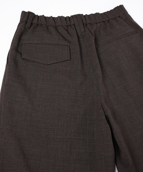 CULLNI（クルニ）の「Glen Check 3Tuck Semi Wide Pants（スラックス・メンズ・ブラウン/ネイビー・2/1/0）」の7枚目の写真